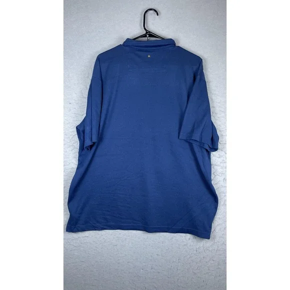 Quiksilver Polo Shirt Mens 2XL Blue Solid Waterman Tagless Casual Short Sleeve - Picture 7 of 9